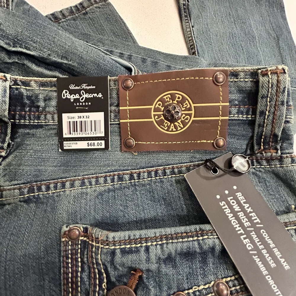 Mens Pepe Jeans Relaxed Low-Rise Straight Leg NWT 38x30 - Picture 6 of 16